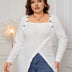 Women Plus Size Long Sleeve Square Knit | PRUSES - PRUSES
