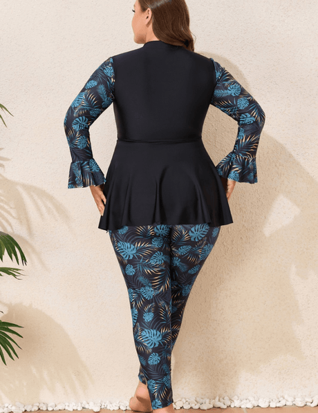 Women Plus Size Long Sleeve Surf Swimsuit | PRUSES - PRUSES