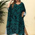 Women Plus Size Loose Double Slit Cover Up Beach Vacation | PRUSES - PRUSES