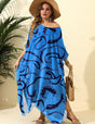 Women Plus Size Loose Double Slit Cover Up Beach Vacation | PRUSES - PRUSES