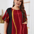 Women Plus Size Loose Irregular Lines Graphic Tee | PRUSES - PRUSES