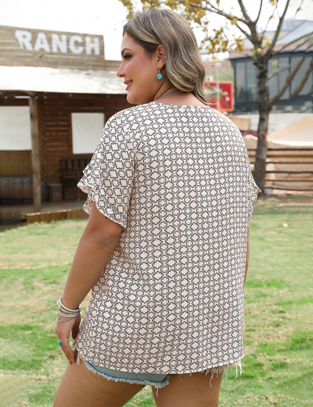 Women Plus Size Retro Loose Short Sleeves | PRUSES - PRUSES