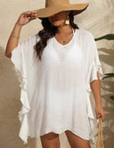 Women Plus Size Ruffled Beach Cover Up Dress | PRUSES - PRUSES