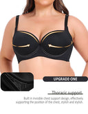Women Plus Size Seamless Gathered Underwire Bra | PRUSES - PRUSES