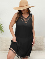 Women Plus Size See - Through Vest Dress Beach Cover - Up | PRUSES - PRUSES