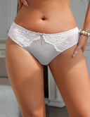 Women Plus Size Sexy Striped Fabric Lace Bow Underwear - PRUSES