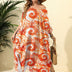 Women Plus Size Swirl Print Loose Cover - Up | PRUSES - PRUSES