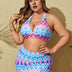 Women Plus Size Tie Dye Print Two Piece Swimsuit | PRUSES - PRUSES