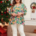Women Plus Size Tied V Neck Babydoll Top | PRUSES - PRUSES