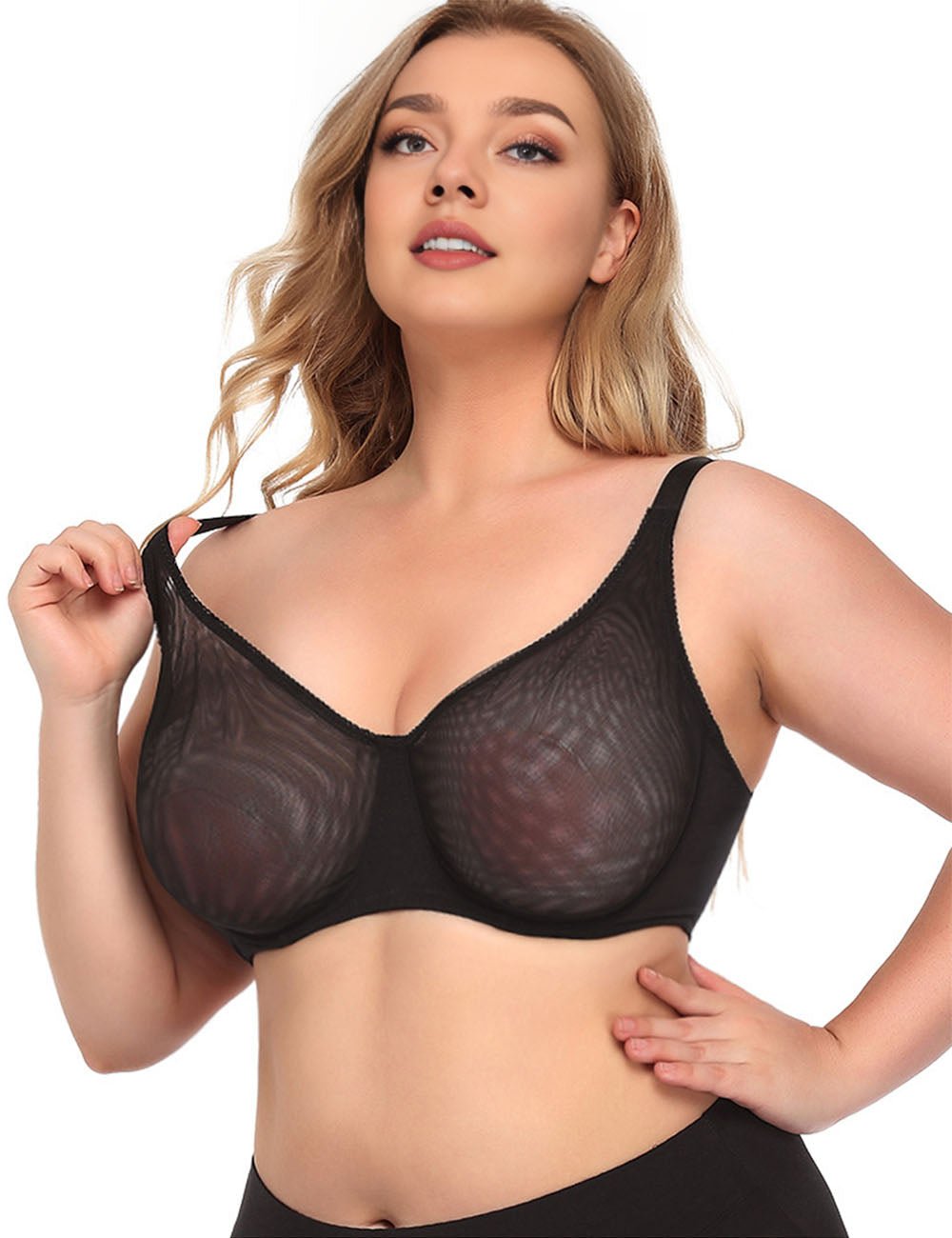 Women Plus Size Ultra - Thin See - Through Bra | PRUSES - PRUSES