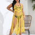 Women Plus Size Vacation Fringe Splicing Cover Up Dress | PRUSES - PRUSES