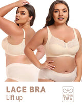 Women Plus Size Wireless Lace Bra | PRUSES - PRUSES