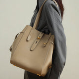 Women Vintage Leather Large Capacity Tote Bucket Bag | PRUSES - PRUSES
