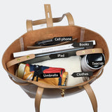 Women Vintage Leather Large Capacity Tote Bucket Bag | PRUSES - PRUSES