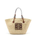 Women's Beige Handwoven Straw Beach Tote Bag