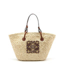 Women's Beige Handwoven Straw Beach Tote Bag