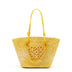 Yellow Handwoven Straw Beach Tote Bag