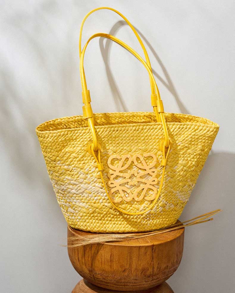Yellow Large capacity Handwoven Straw Beach Tote Bag
